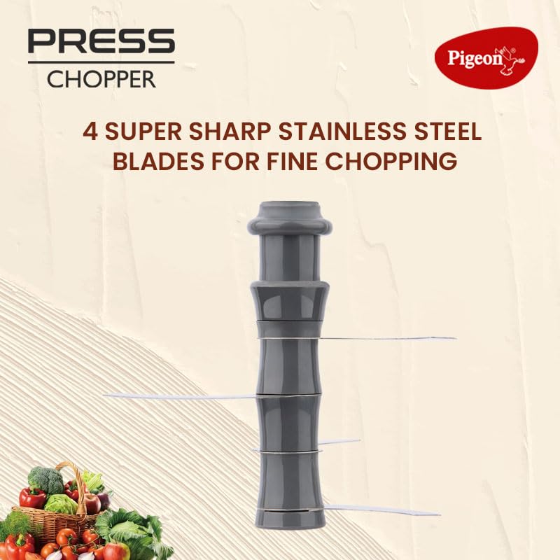 Chopper for Kitchen Use 1000 ML, Push Chopper with 5 Blades, Vegetable ChopperKitchen Accessories Items for Home Cutting Vegetables, Onion, Ginger, Garlic, Salad, Tomato, Potato 6
